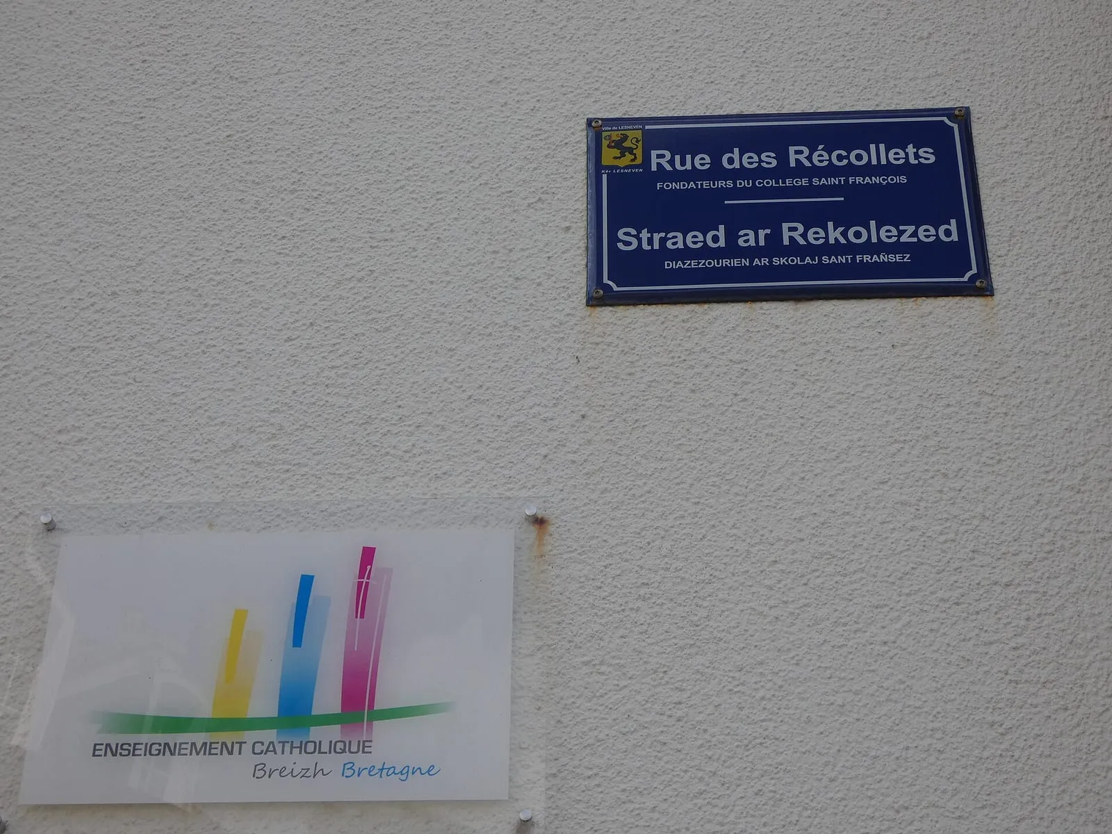 La rue des Récollets, à Lesneven, dans le Finistère
